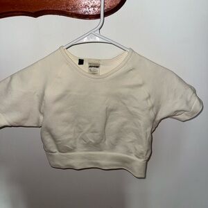 Cream Short Sleeve Sweatshirt